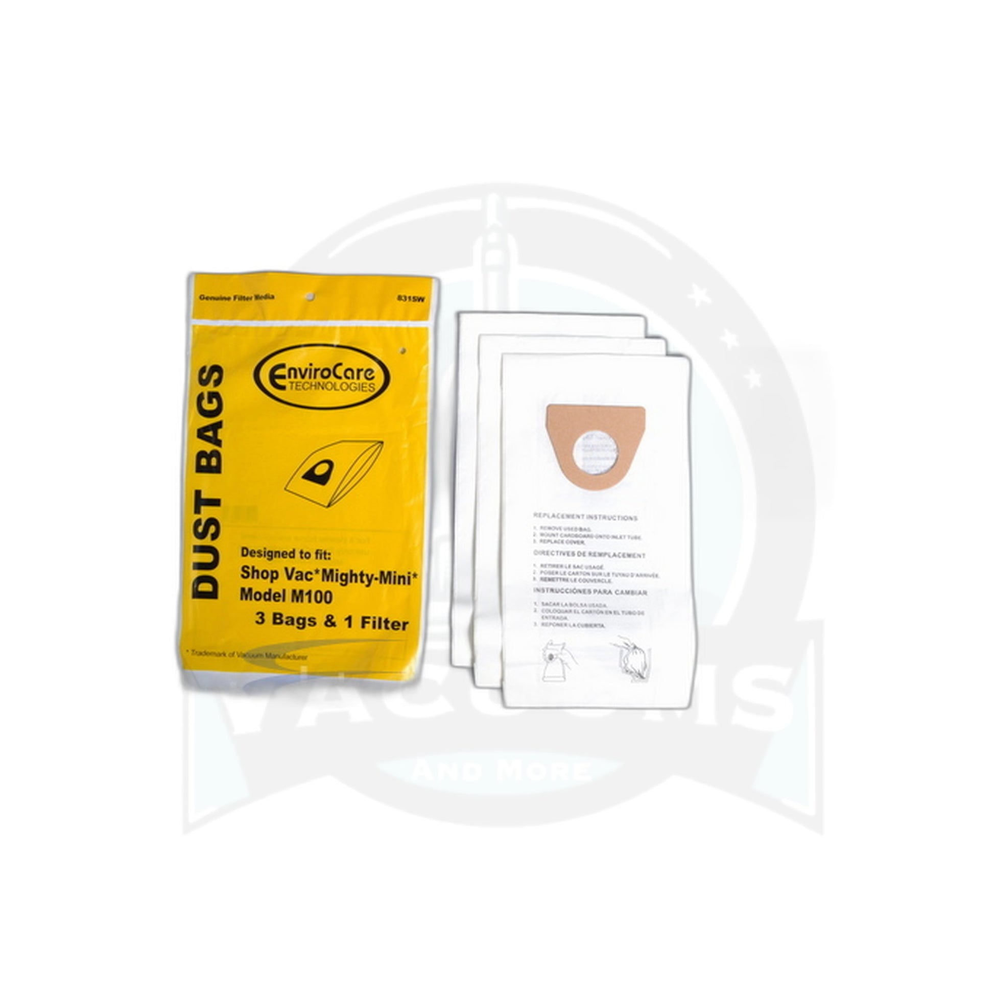 Shop-Vac Mighty-Mini Paper Bags (3-Pack) - Vacuums and More