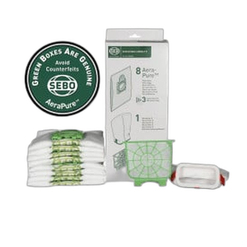 SEBO Service Box E — 8 Bags, Microfilter and Exhaust Filter for AIRBELT E