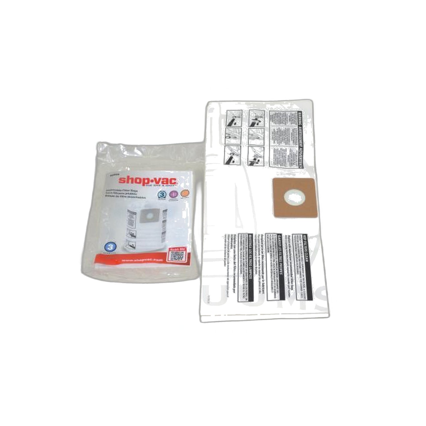 Shop-Vacuum Type C Paper Bags - 3 Gallon, 3 Pack