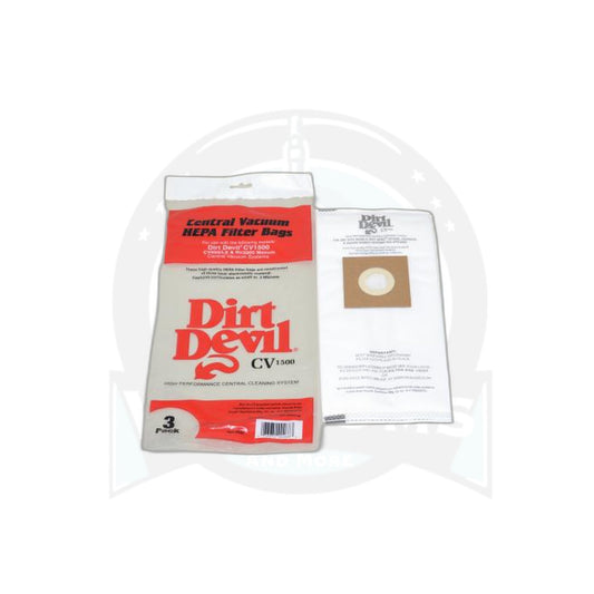 HP/Dirt Devil CV1500 Central Vacuum HEPA Filter Bags - 3 Pack - HP
