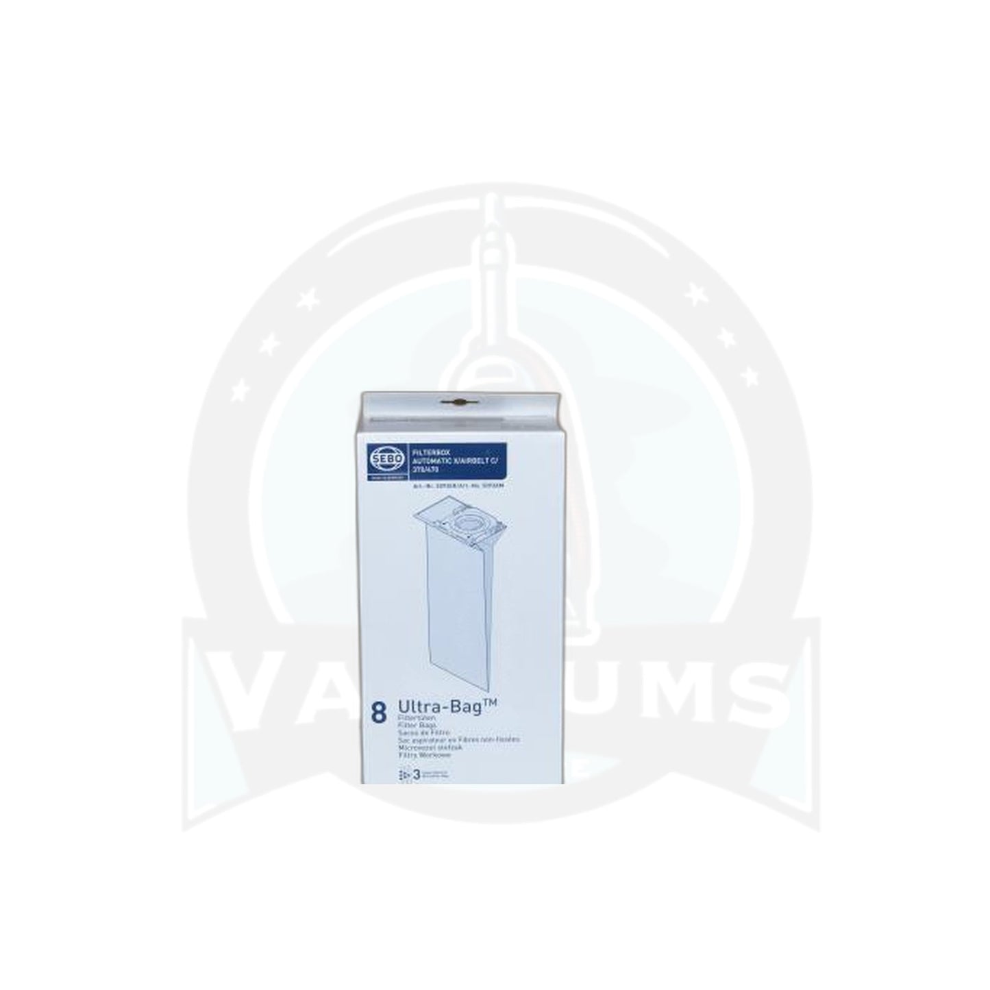 SEBO Vacuum Bags for X, G, C, and 370 Series - Case of 8 Boxes