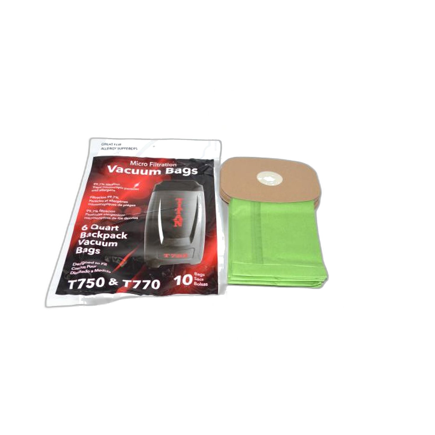 Titan Vacuum Bags - T750, T770 Backpack, 10-Pack