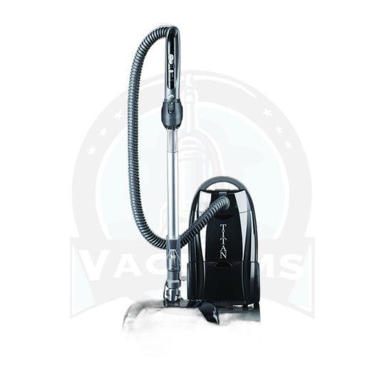 Titan T9500 HEPA Bagged Canister with Plush Power Nozzle - Black - Titan