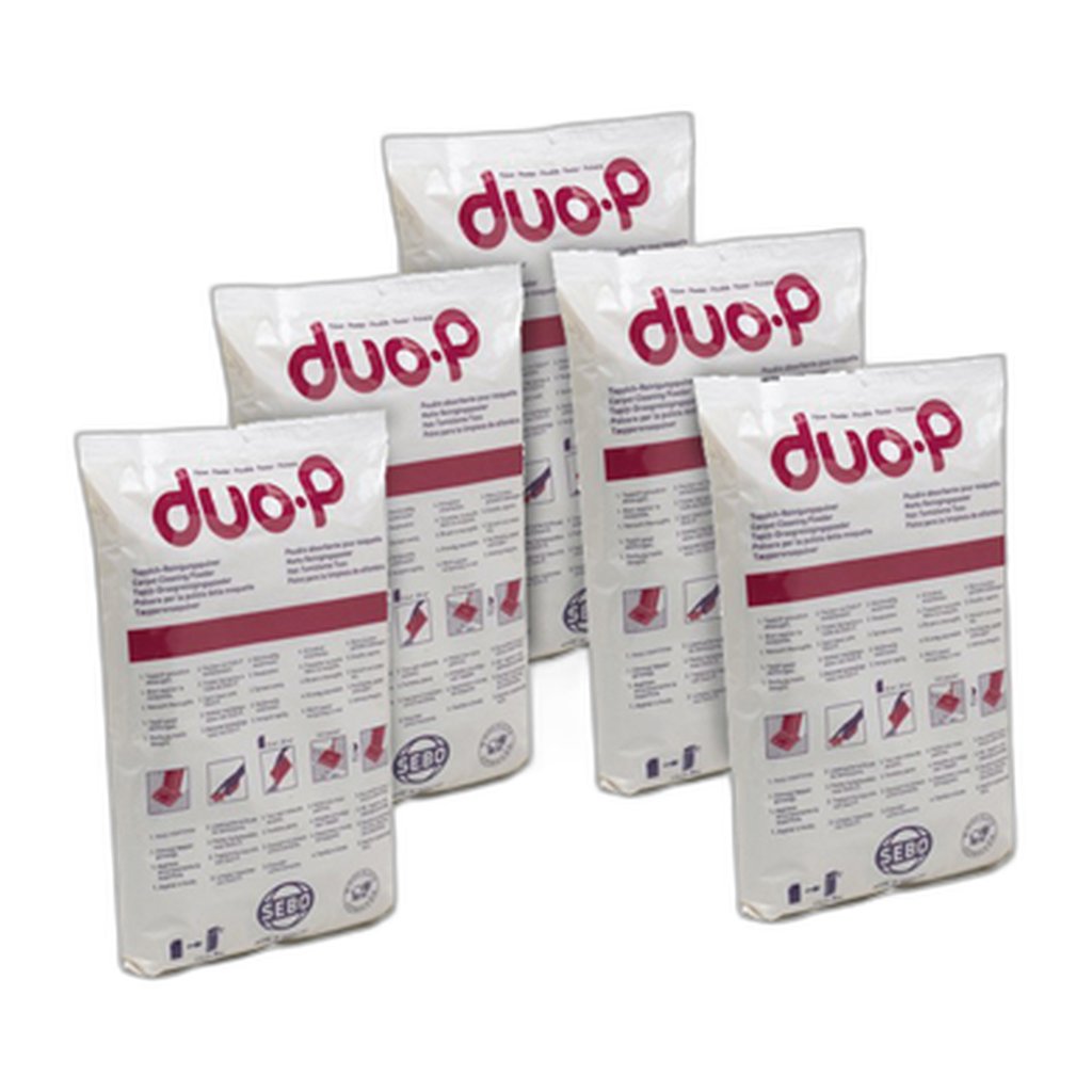 SEBO DUO-P Carpet Cleaning Powder Refill Box - Five 1.1 lb Bags (2.5 kg)