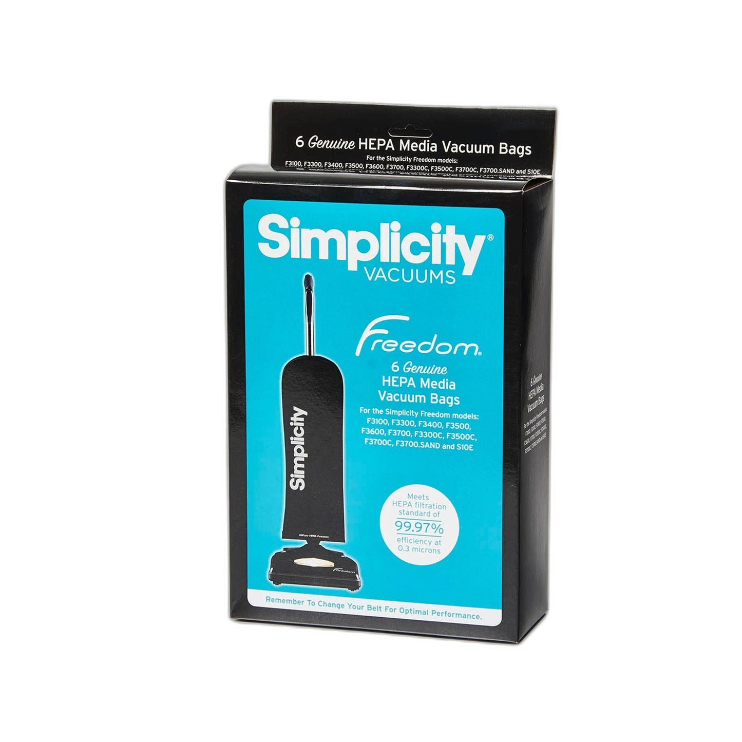Simplicity Freedom Type F HEPA Vacuum Bags, 6-Pack