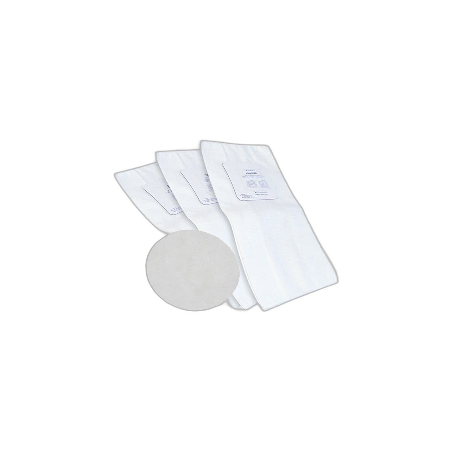 Trovac Compact Electrostatic Central Vacuum Bags, 4-Notch, Set of 3 with Filter