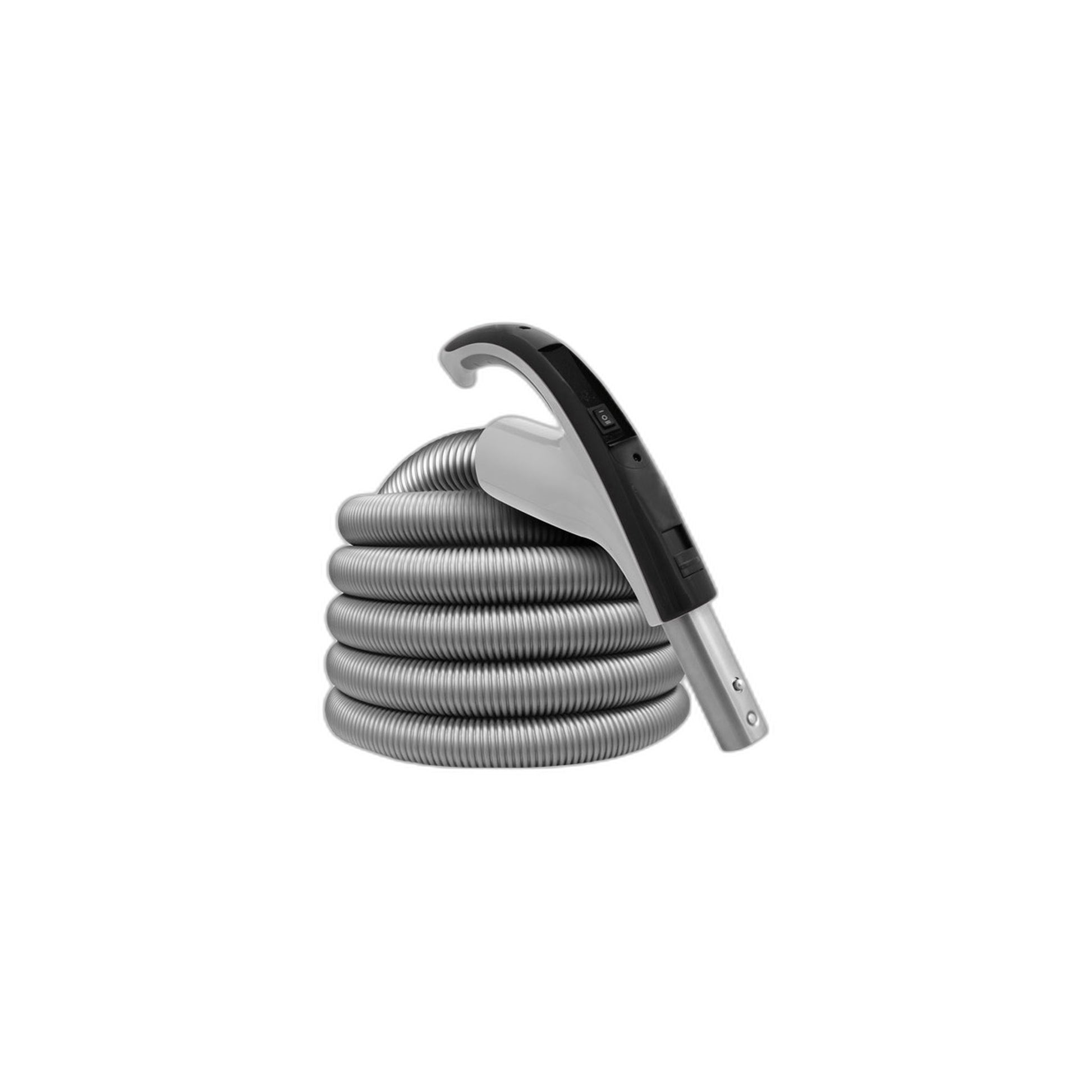 Exclusive Black 110/24V Electric Central Vacuum Hose with Hybrid Connection