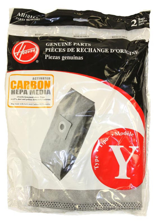 Hoover AH10165 Type Y Carbon HEPA Bags, 2 Pack