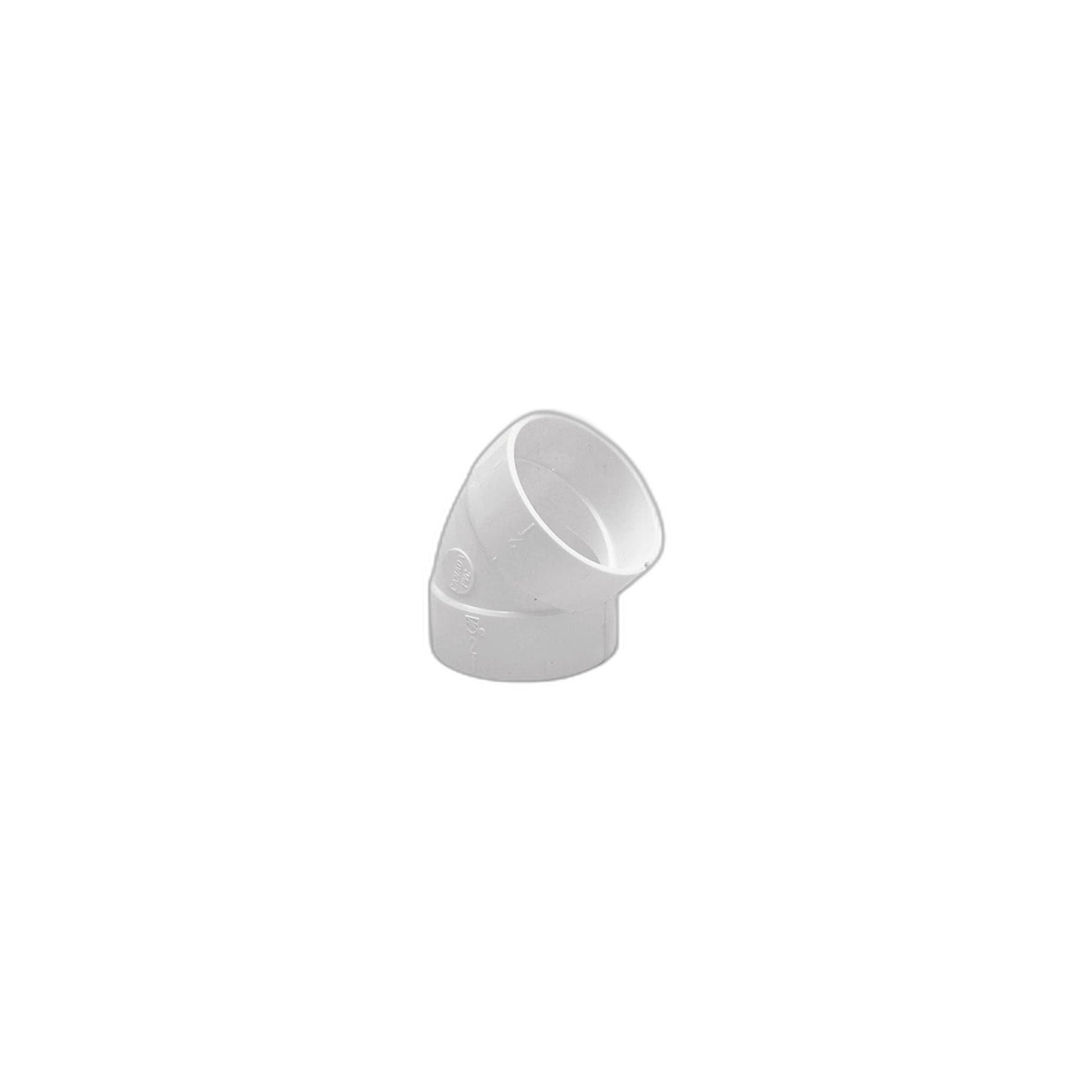 Vaculine 45° Medium-Radius PVC Elbow, 2 in. (Female/Female)