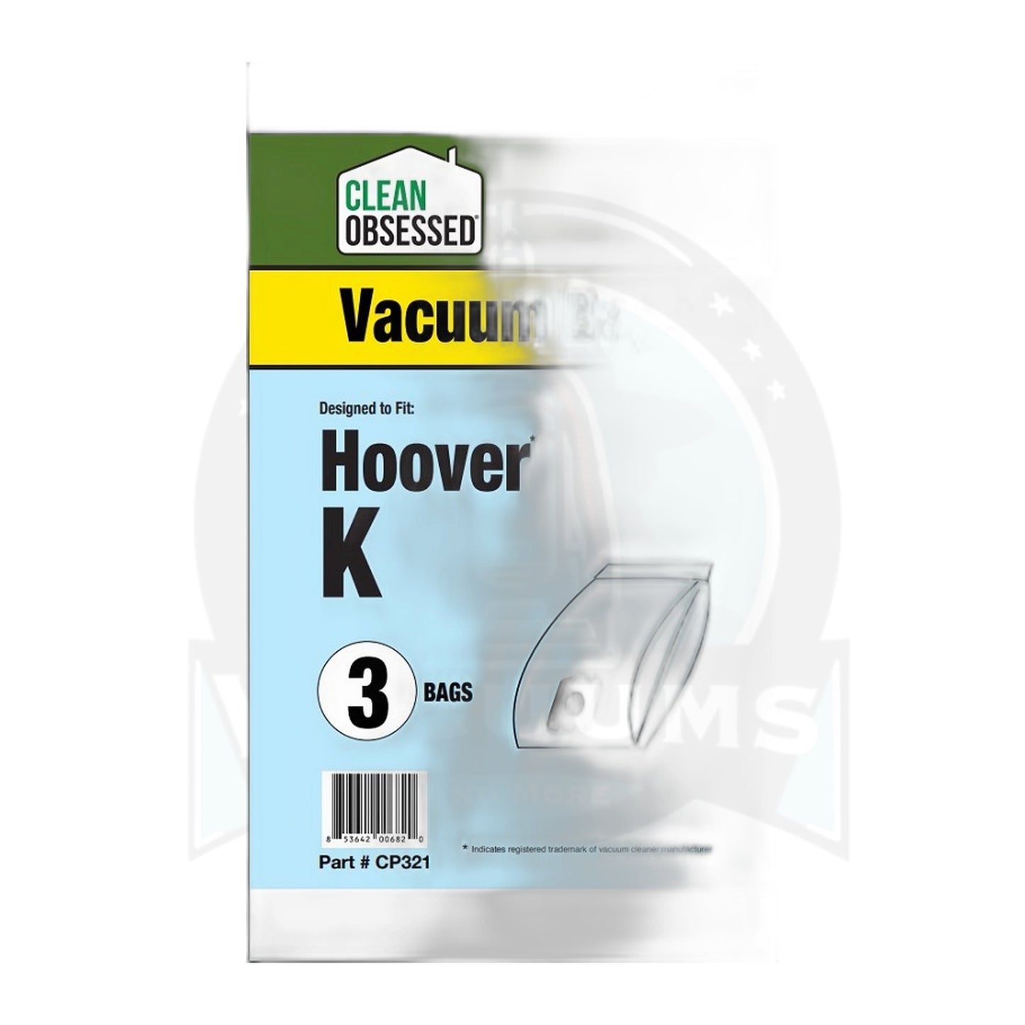 Clean Obsessed Hoover Type K Micro Filtration Vacuum Bags, 3-Pack