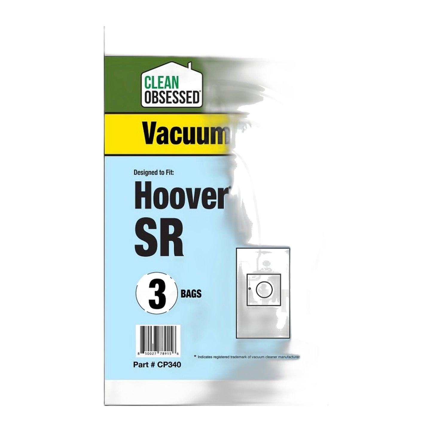 Clean Obsessed Hoover Type SR Micro Filtration Vacuum Bags, 3-Pack