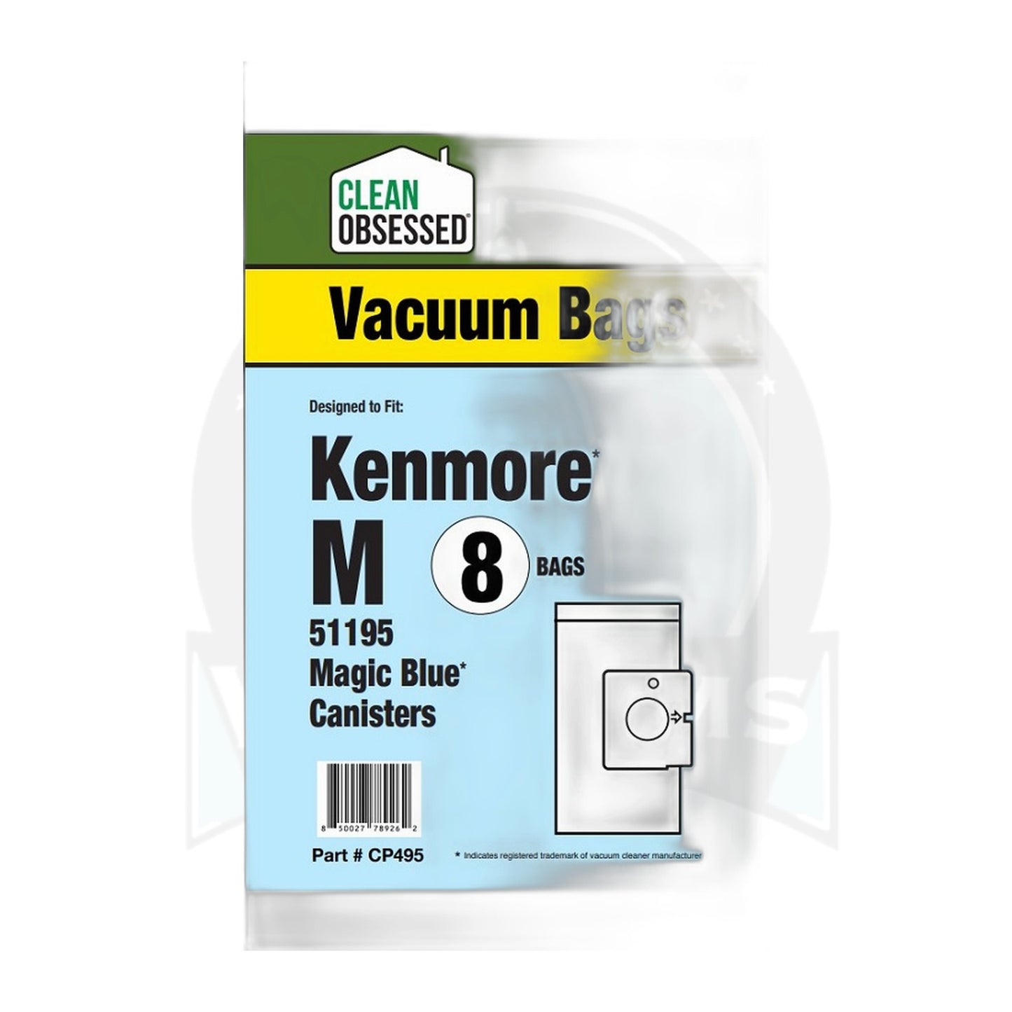 Kenmore Type M Magic Blue Micro Bags for 51195 (8-Pack)