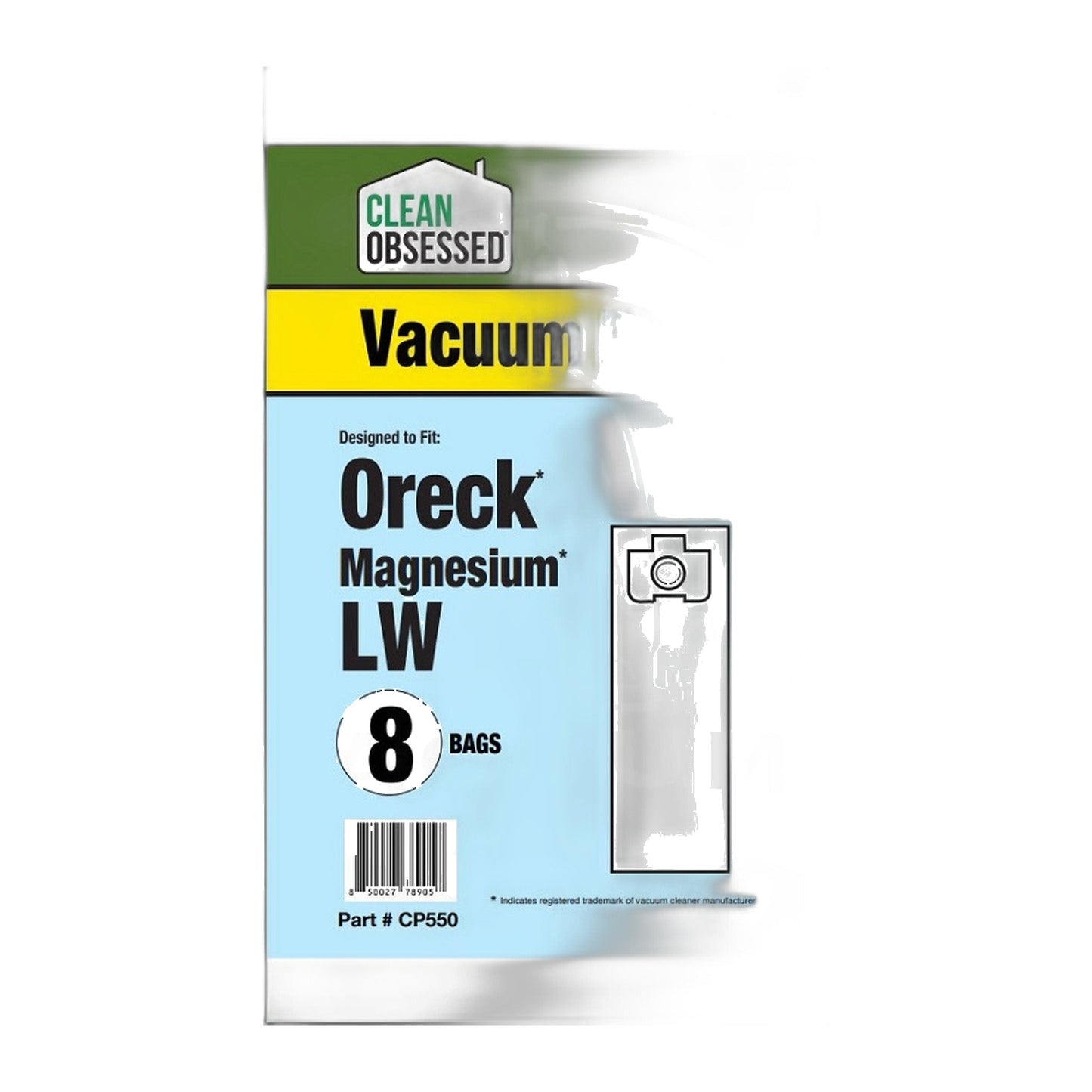 Clean Obsessed Oreck Type LW Magnesium Micro Paper Bags 8-Pack