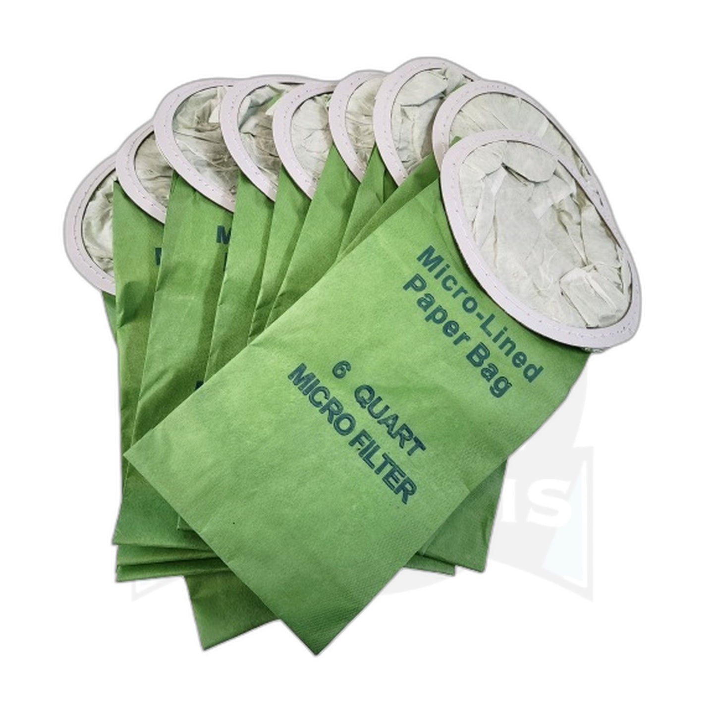 6-Quart Micro Paper Backpack Vacuum Bags, 10-Pk, Round Collar