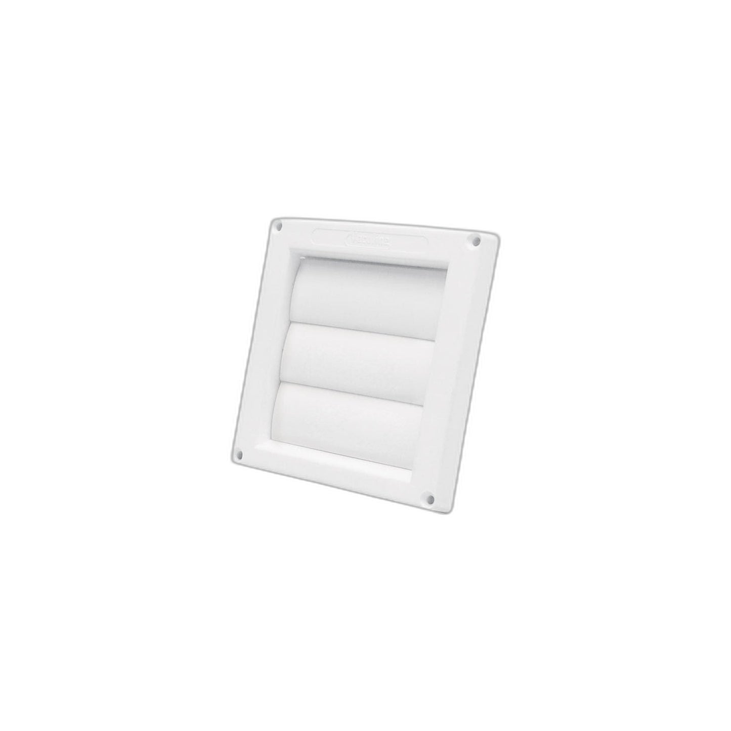 White Exterior Vent with Shutters for Central Vacuum PVC Pipe