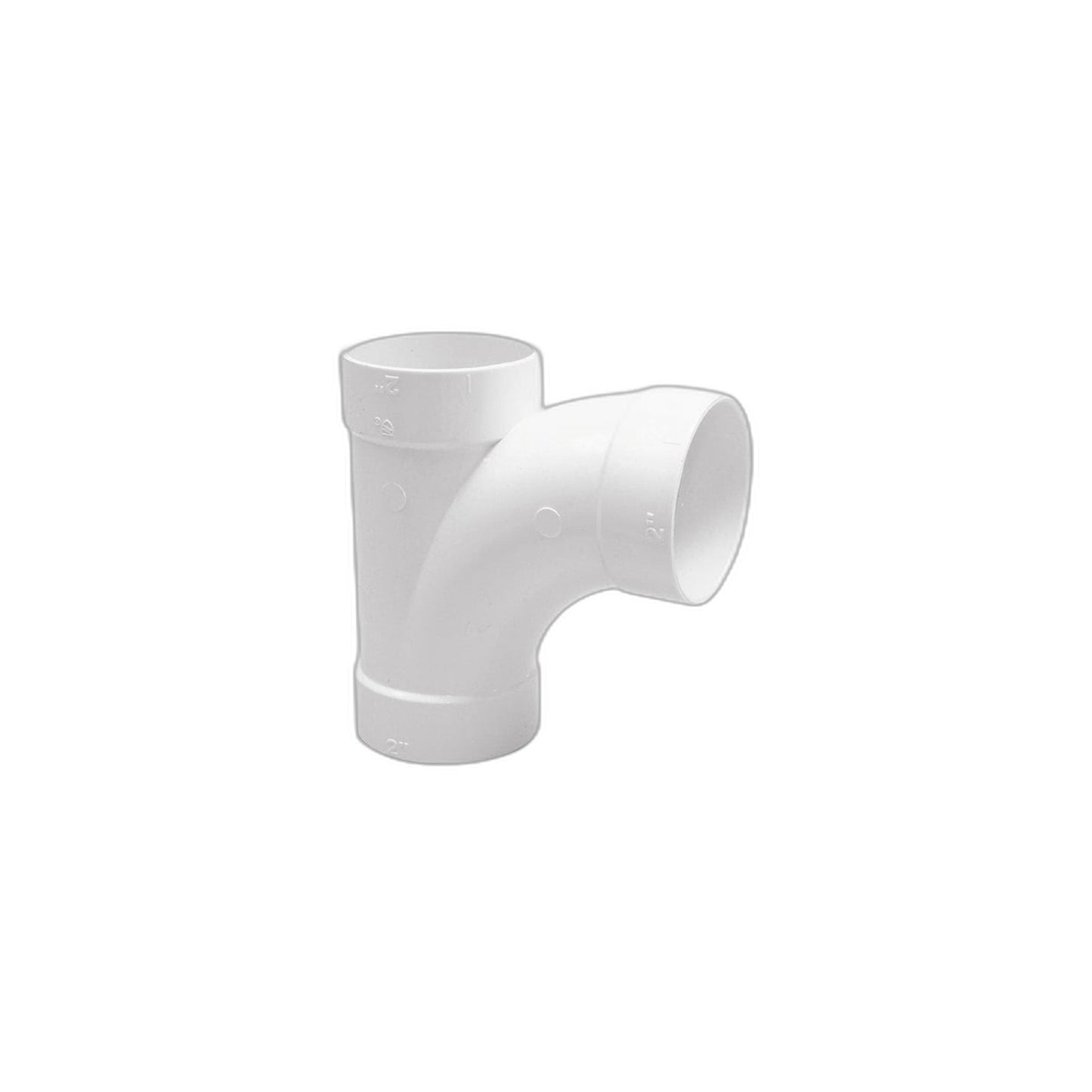 Vaculine 90° Long-Radius Sweep Tee, 2 in. PVC