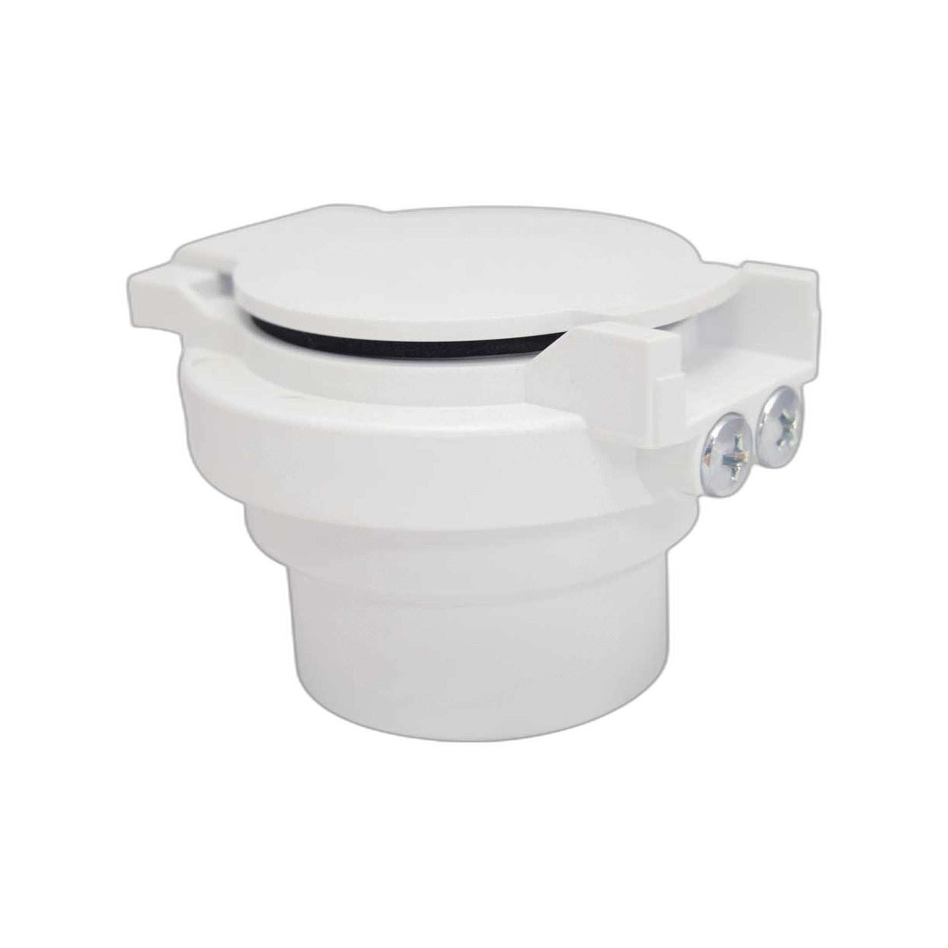 Utility Inlet Valve with Contact, White Plastic