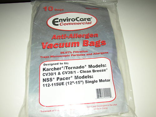 EnviroCare ECC174 Commercial Upright Bags, 10 Pack