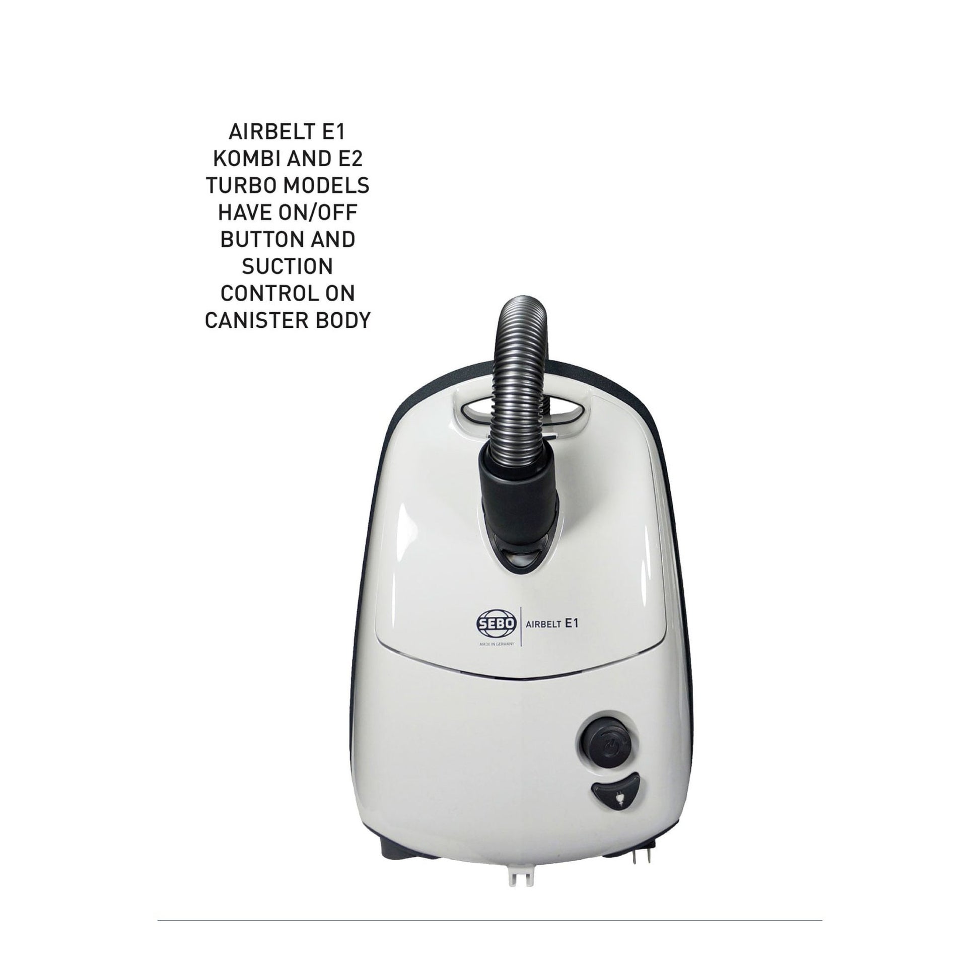 SEBO AIRBELT E3 Premium Canister Vacuum with ET-1 Power Head and Parquet Brush (Mint)