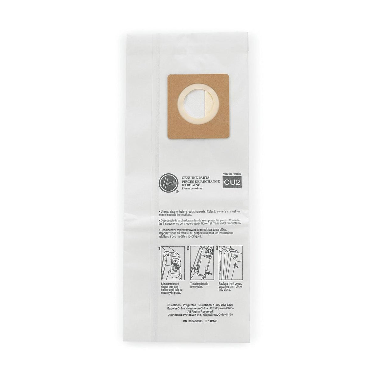Hoover CU2 Standard Vacuum Bags, 10-Pack (AH10143)