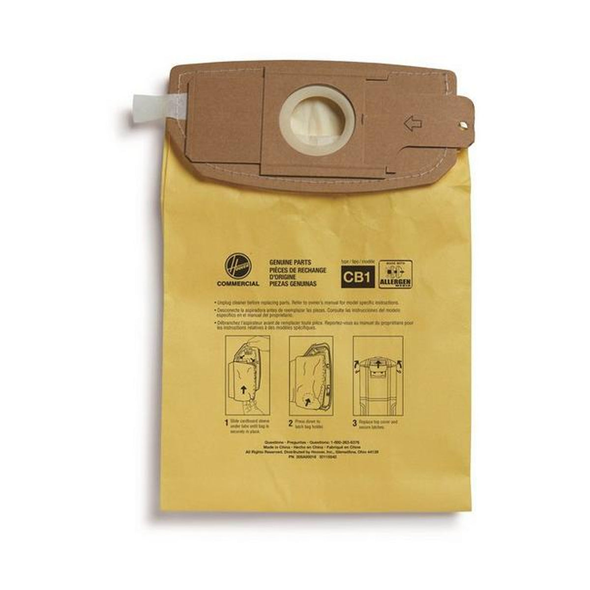 Hoover CB1 Allergen Vacuum Bags, 10-Pack (AH10273)