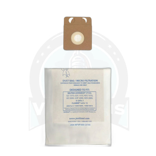 Nilfisk GD1010 & VP300 Paper Vacuum Bags (10-Pack)