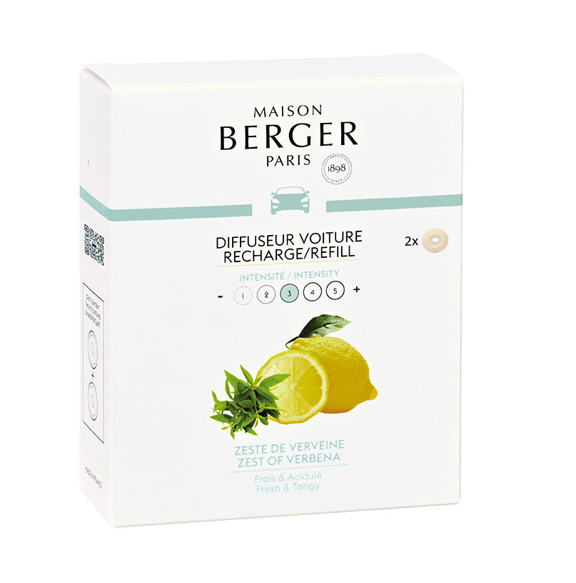 Maison Berger Set of 2 Zest of Verbena Car Diffuser Refills