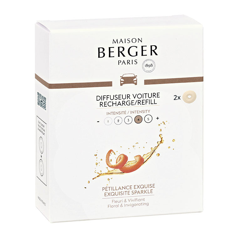 Maison Berger Set of 2 Exquisite Sparkle Car Diffuser Refills