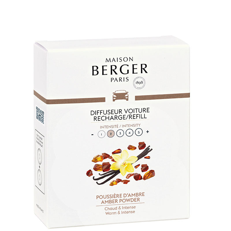 Maison Berger Set of 2 Amber Powder Car Diffuser Refills