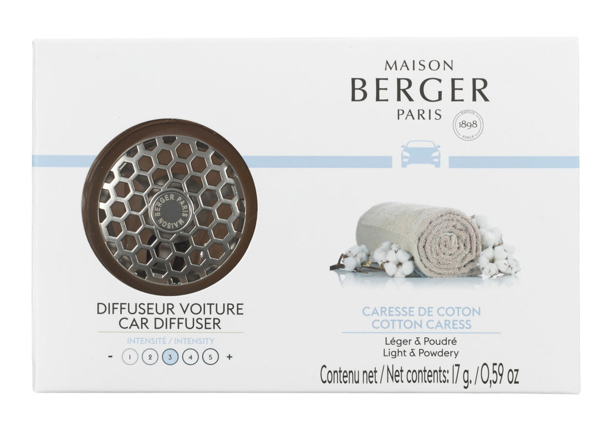 Maison Berger Honeycomb Car Diffuser Kit with Cotton Caress