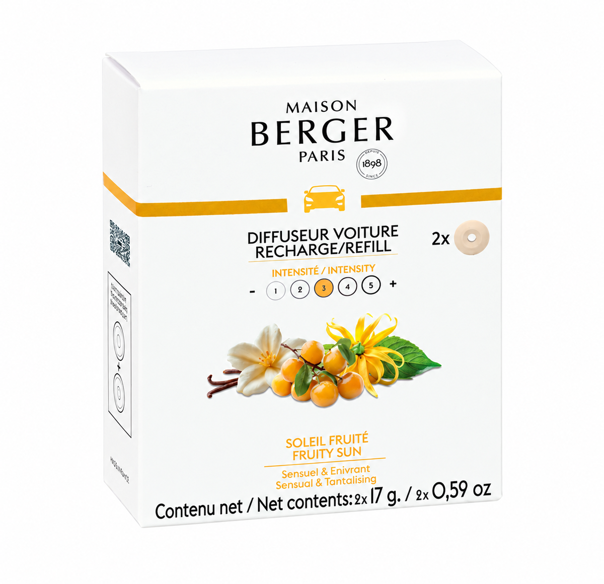 Maison Berger Set of 2 Fruity Sun Car Diffuser Refills