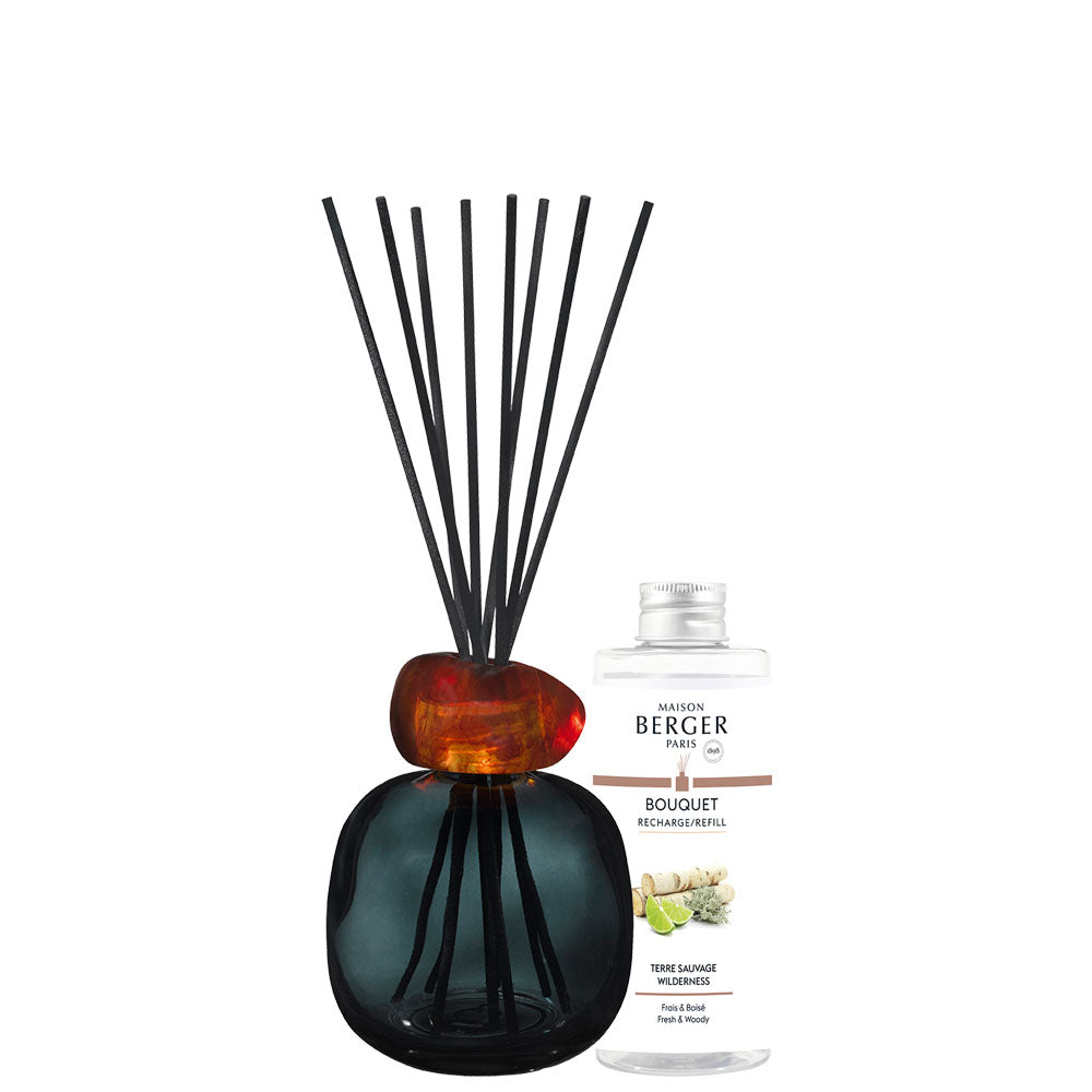 Maison Berger Mineral Black/Amber Reed Diffuser Gift Set with Wilderness