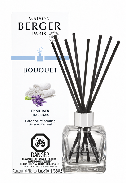 Maison Berger Fresh Linen Cube Reed Diffuser