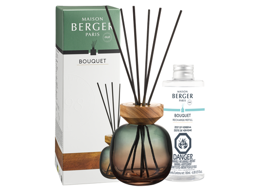 Maison Berger Wood Green/Plum Reed Diffuser with Zest of Verbena