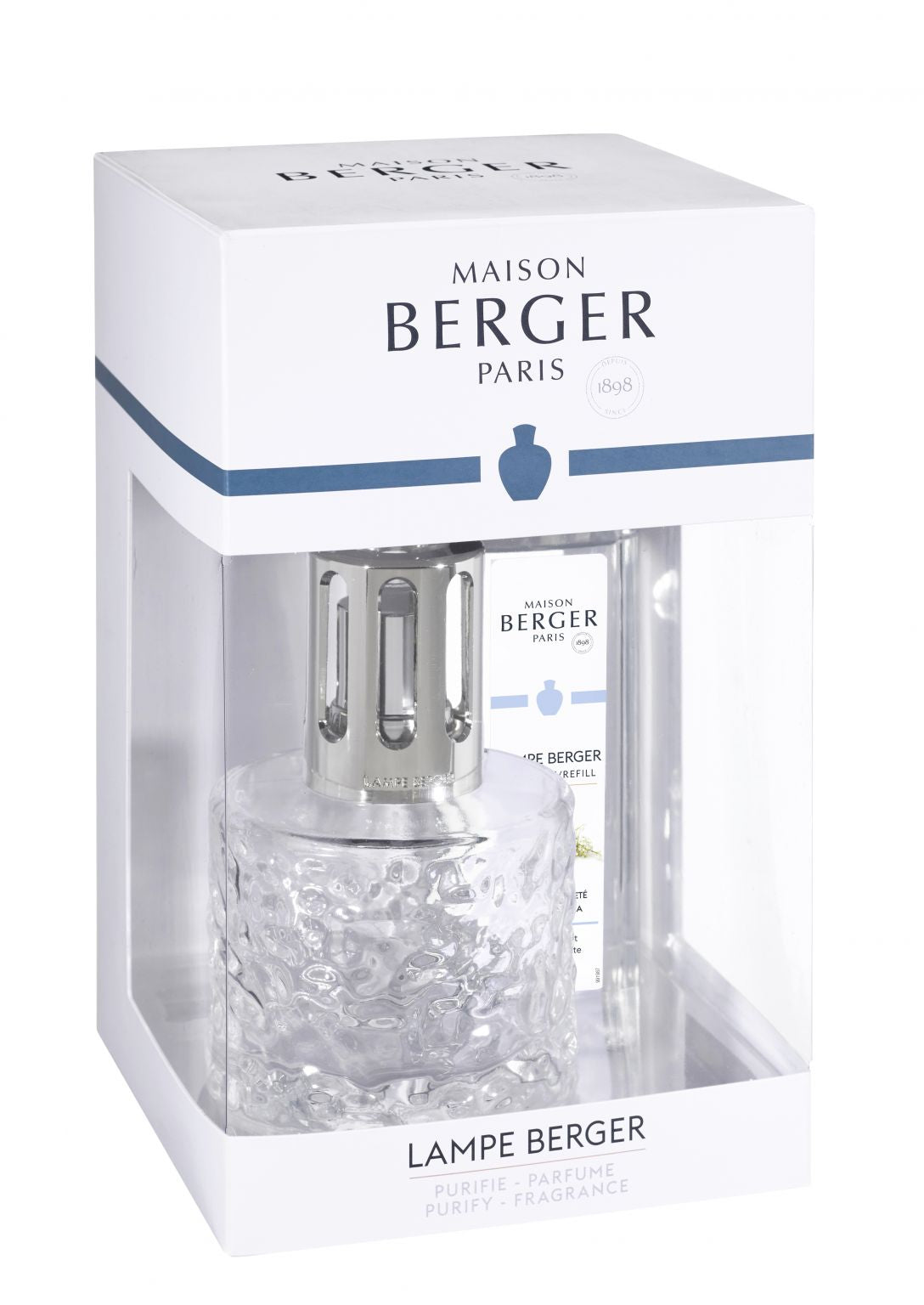 Maison Berger Mirage Clear Fragrance Lamp Gift Set with Festive Fir