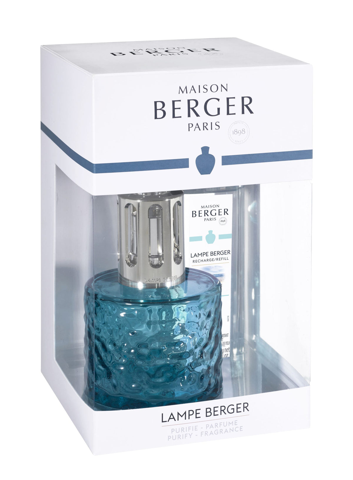 Maison Berger Mirage Azure Fragrance Lamp Gift Set with Ocean Breeze