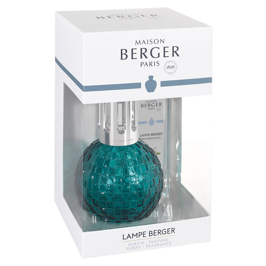 Maison Berger Disco Teal Fragrance Lamp Gift Set with Ocean Breeze