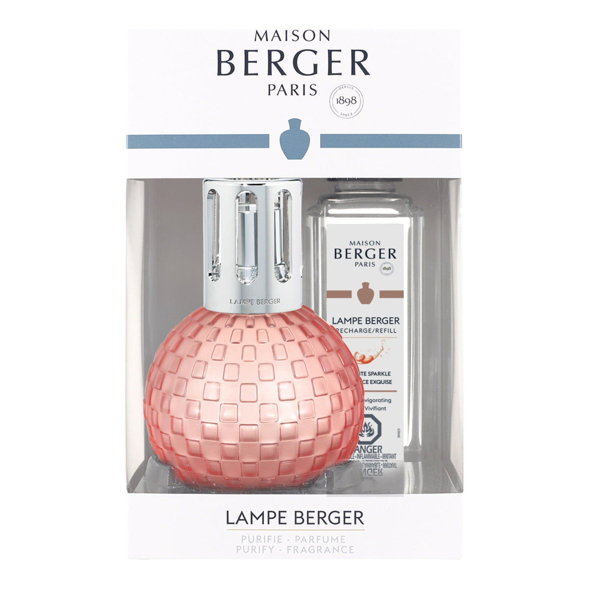Maison Berger Disco Frosted Peach Lamp Gift Set with Exquisite Sparkle