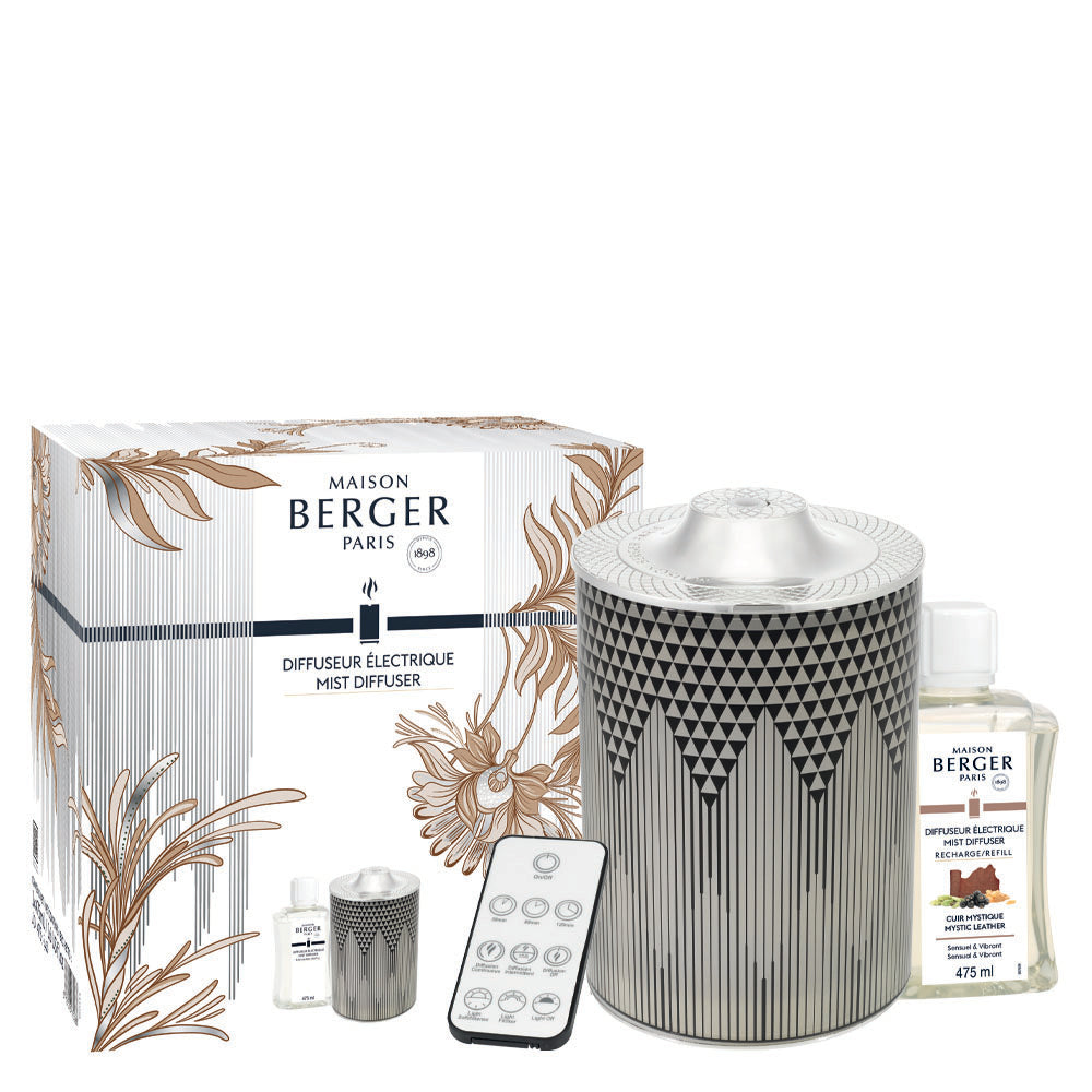 Maison Berger Evanescence Mist Diffuser Gift Set – Grey, Mystic Leather