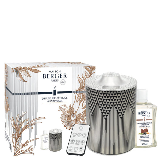 Maison Berger Evanescence Mist Diffuser Gift Set – Grey, Mystic Leather