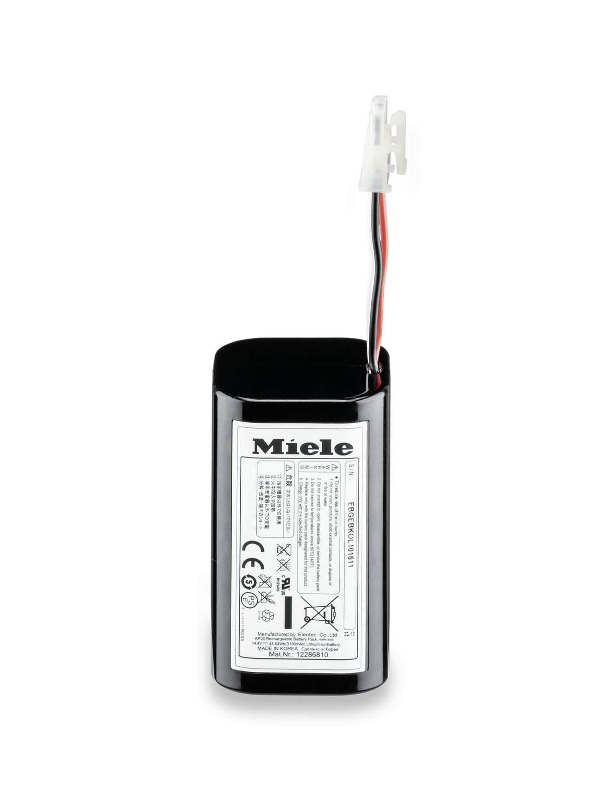 Miele RX2/RX3-LA20 Scout Robot Vacuum Battery, 60-Minute Version — Miele 12689280 product view