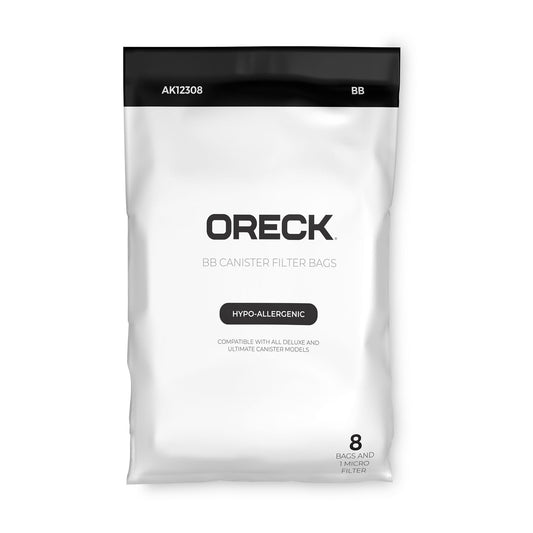 Oreck Buster B Compact Canister Bags, 8-Pack (AK12308)