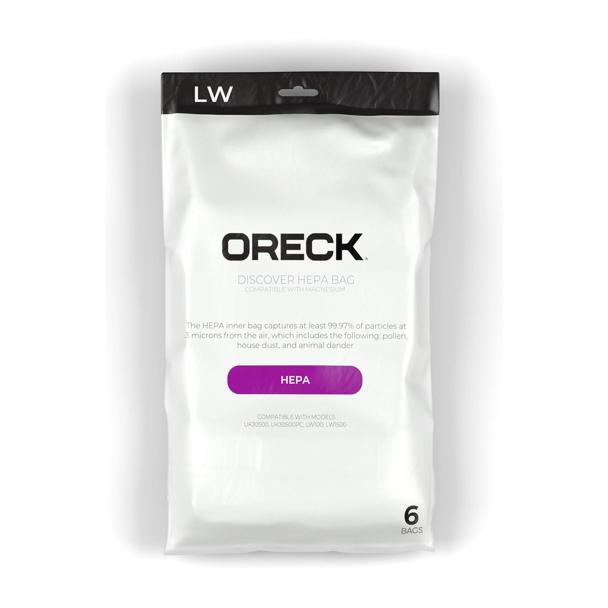 Oreck Discover & Magnesium HEPA Bags, 6-Pack (AK1LW6H)