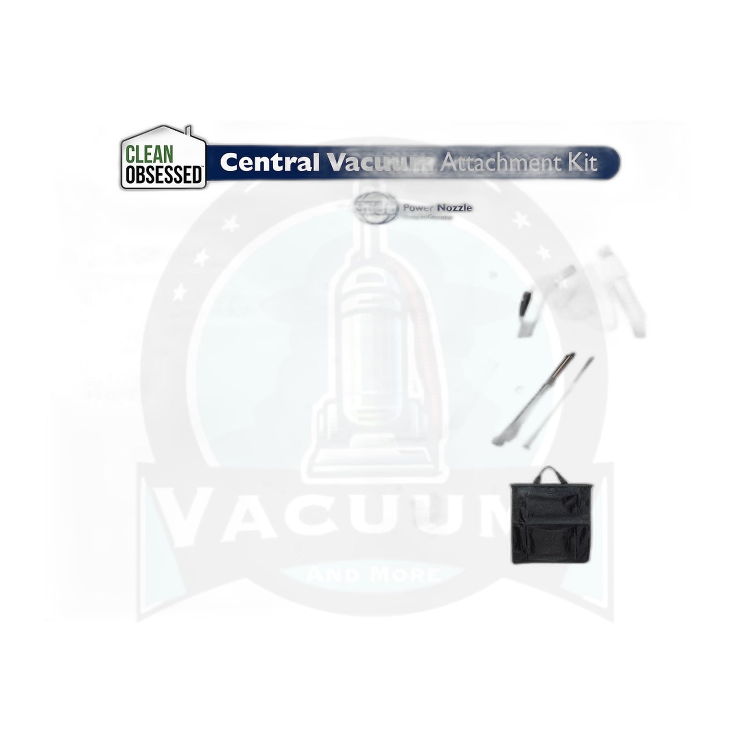 Clean Obsessed SEBO Central Vacuum Kit - 30' Pigtail Hose, 12" White Powerhead