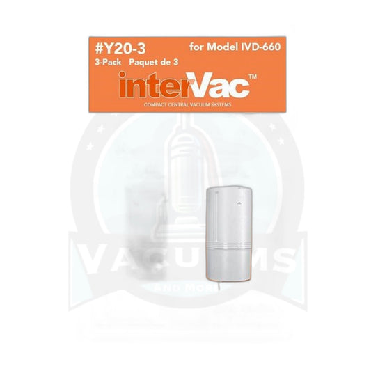 Intervac CondoVac Hypo-Allergenic Bags 3-Pack with Motor & Exhaust Filters